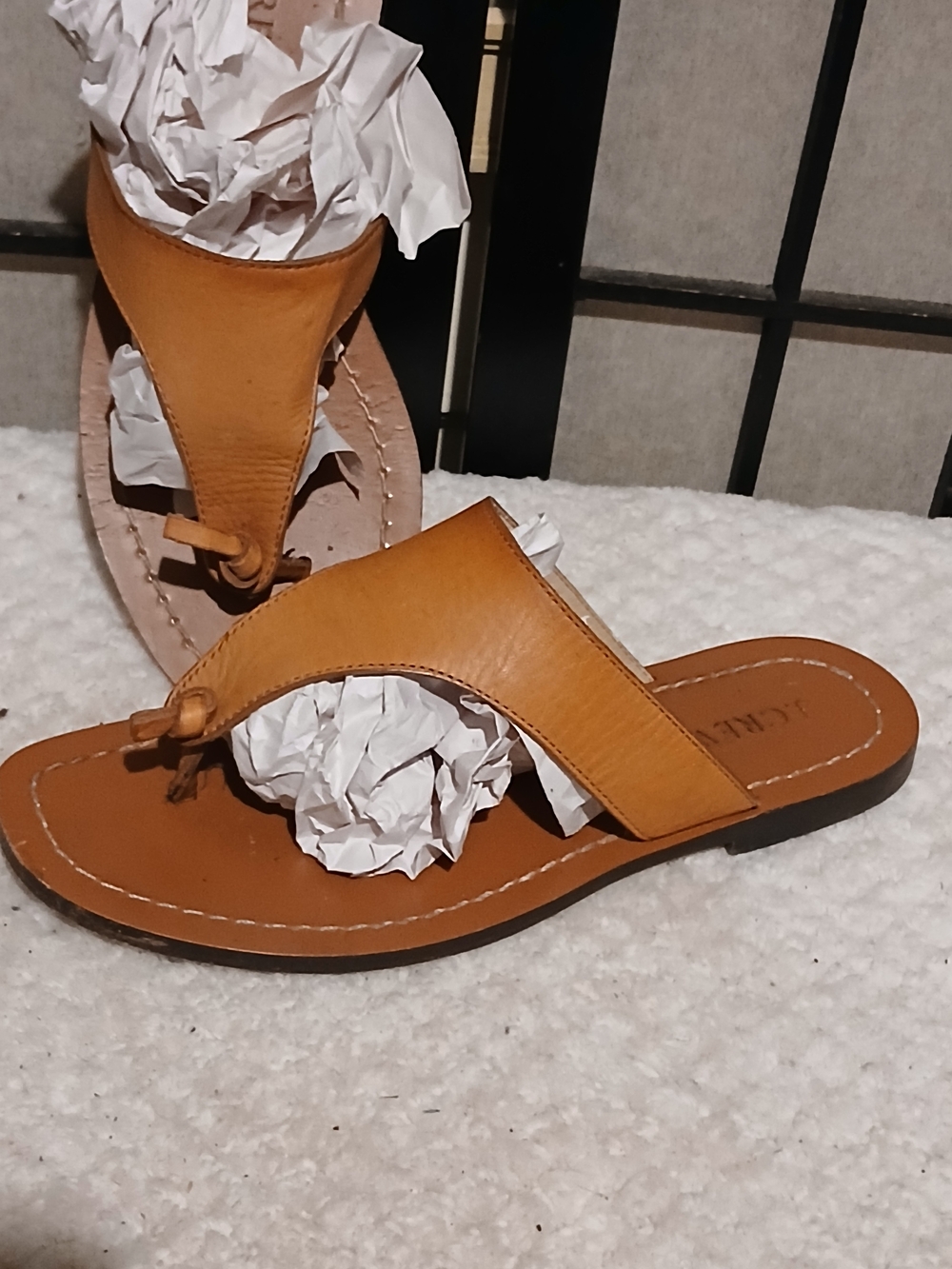 J.Crew Tan Leather Thong Sandals - Picture 3 of 7